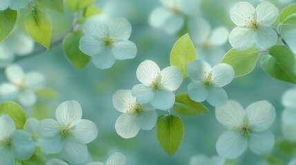 Sticker - Spring blossoms, garden, soft focus, pastel, nature background