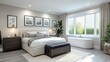 © dewi - Modern bedroom suite, bath, natural light