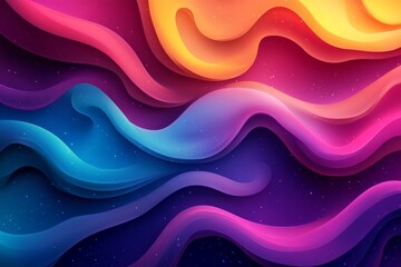 Fototapete - Colorful abstract waves of vibrant hues create a dynamic pattern in modern design style