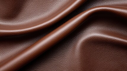 Wall Mural - Close-up view of rich brown leather texture with natural patterns and details for design and fashion use