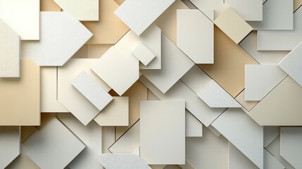 Leinwandbilder - Overlapping geometric shapes abstract minimalism graphic design visual art close-up modern aesthetics