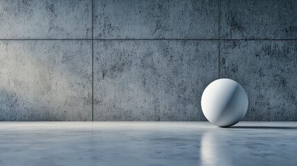 Aufkleber - Geometric sphere design modern minimalist studio 3d render clean aesthetic side view abstract concept