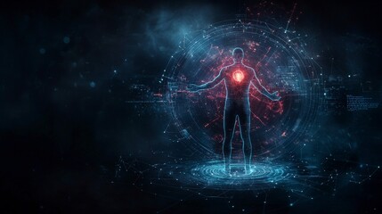 Aufkleber - Enhanced human senses in a surreal digital realm virtual environment digital art futuristic view conceptual exploration