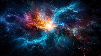 Aufkleber - Surreal cosmic consciousness visualization galactic space digital art celestial environment abstract viewpoint mind expansion
