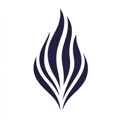 Aufkleber - Stylized flame icon design featuring elegant curves and smooth lines for branding and creative projects. Generative AI