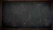 © Leon K - Dark black textured chalkboard with white chalk stains in the aged wooden frame. Grunge blackboard texture wallpaper design. Dirty black board wall background.