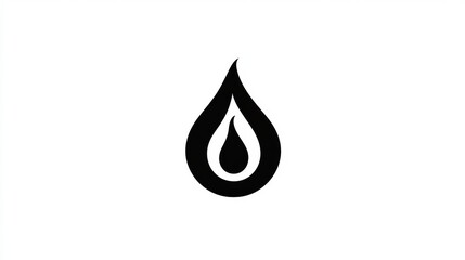 Poster - Flame icon representing heat energy symbol used in various contexts to indicate fire and warmth. Generative AI