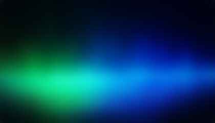 Wall Mural - Blue and green light gradient abstract blurred background pattern, illustration reflect neon lights on the dark background. Neon blur glow. Color light overlay. Copy space.