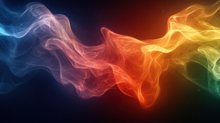 Wall Mural - abstract colorful energy waves flowing through space