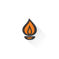 Fototapete - Flame icon representing light and warmth in digital design and creative projects. Generative AI