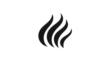 Aufkleber - Flame icon representing warmth and energy used in various design applications and symbols found in different cultures. Generative AI