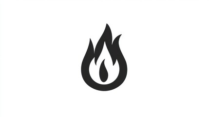 Fototapete - Symbol of flame representing heat and energy in various contexts and settings. Generative AI