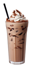 Wall Mural - PNG Iced chocolate milkshake smoothie dessert.