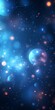 © Ilja - Abstract Blue Bokeh Lights on Dark Background, Festive Celebrations Backdrop, Elegant Design Element