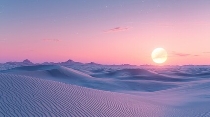 Wall Mural - sunrise and sunset frame the sand dunes, pausing between solitude and light. desert nights are paint