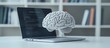 © STwul - Digital Brain Hovers over Laptop in Office