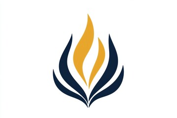 Fototapete - Flame icon design featuring dynamic colors representing warmth and energy in a creative and modern style. Generative AI