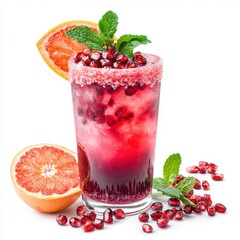 Wall Mural - tangy juice with grapefruit and pomegranate