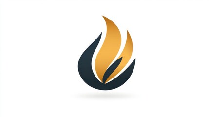 Aufkleber - Stylized flame icon representing warmth and energy in a modern design suitable for various applications. Generative AI