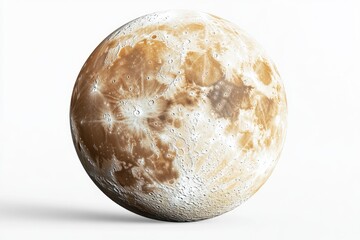 Wall Mural - A large, round, yellow and white moon. The moon is the center of the image and is surrounded by a white background