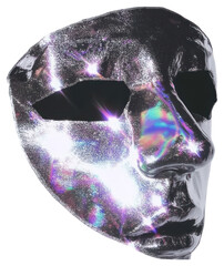 Poster - PNG Rcutout collage nose holographic abstract accessories.