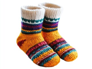 Poster - Knitted Socks White Surface