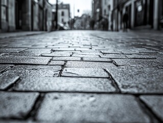 Canvas Print - Cobblestone Street