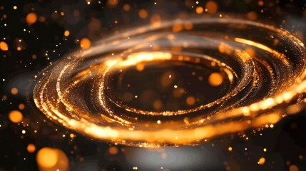 Wall Mural - a glowing, swirling circle of light with a lot of sparkles