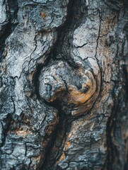 Tree Trunk Knot Close Up