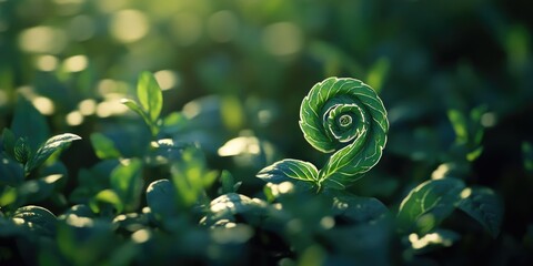 Wall Mural - Leafy Plant Close Up