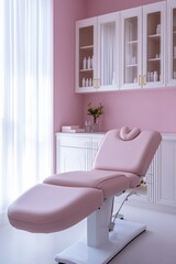 Poster - Pink Chair in White Room