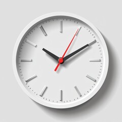 Leinwandbilder - Wall clock with minimalistic design showing time in modern interior setting during daylight hours. Generative AI