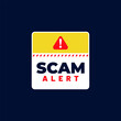 © rupa - Scam alert warning background. Stay safe and secure with scam