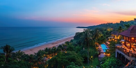 Wall Mural - Beach Resort Sunset