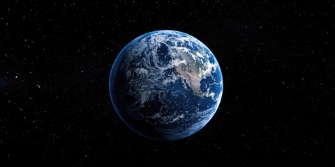 Wall Mural - earth from space with stars