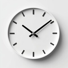 Leinwandbilder - Modern wall clock displaying time with minimalistic design against a light background for home or office decor. Generative AI