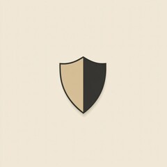 Leinwandbilder - Modern shield design featuring contrasting colors suitable for branding and thematic elements in digital graphics. Generative AI