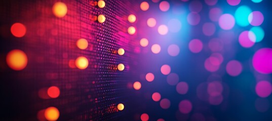 Wall Mural - bokeh colorful disco light at nightclub background. generative ai technology.