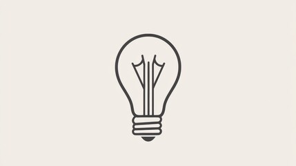Poster - Bright illuminate light bulb design against a simple background for innovative ideas and concepts. Generative AI