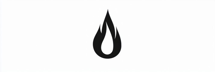 Poster - Flame icon symbolizing heat energy, passion, and fire used in various design contexts. Generative AI