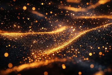 Wall Mural - bokeh light and glitter background create an abstract christmas scene