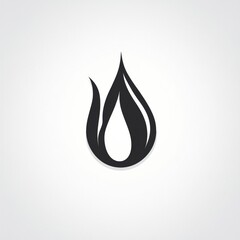 Poster - Stylized flame icon representing heat and energy in a minimalistic design suitable for various applications. Generative AI