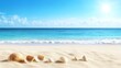 © Orawan - Seashells on Sandy Beach Summer Vacation Tropical Ocean Scene