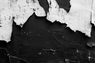 Aufkleber - Black And White Peeling Paint Wall Texture