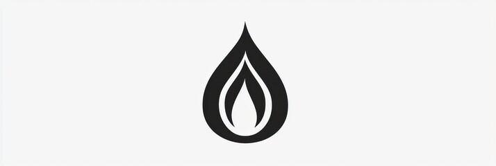 Leinwandbilder - Flame icon representing warmth and energy in minimalist design style suitable for various branding applications. Generative AI