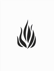 Leinwandbilder - Flame icon representing fire, warmth, and light for design elements or thematic purposes. Generative AI