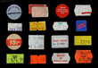 © Anjar G - Assorted old price sticker and labels. vintage price label collection. music price tag