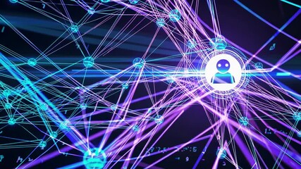 Poster - Exploring the intricate connections of data networks through vibrant visualizations of digital interactions