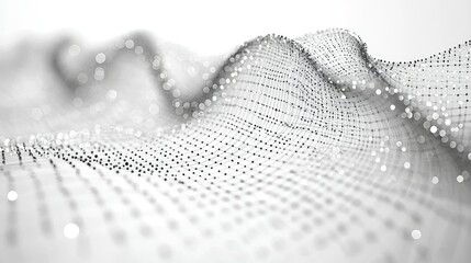 Abstract Gray Network Wave Pattern Design