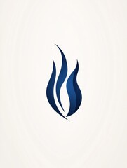 Aufkleber - Flame icon design representing energy and passion in a creative minimalist style for modern applications. Generative AI